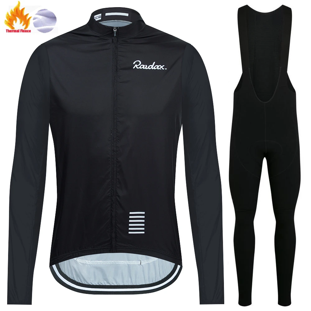 Mountain Biking Long Sleeve Shirt - Осенне-зимний ветрозащитный флисовый мужской костюм Raudax