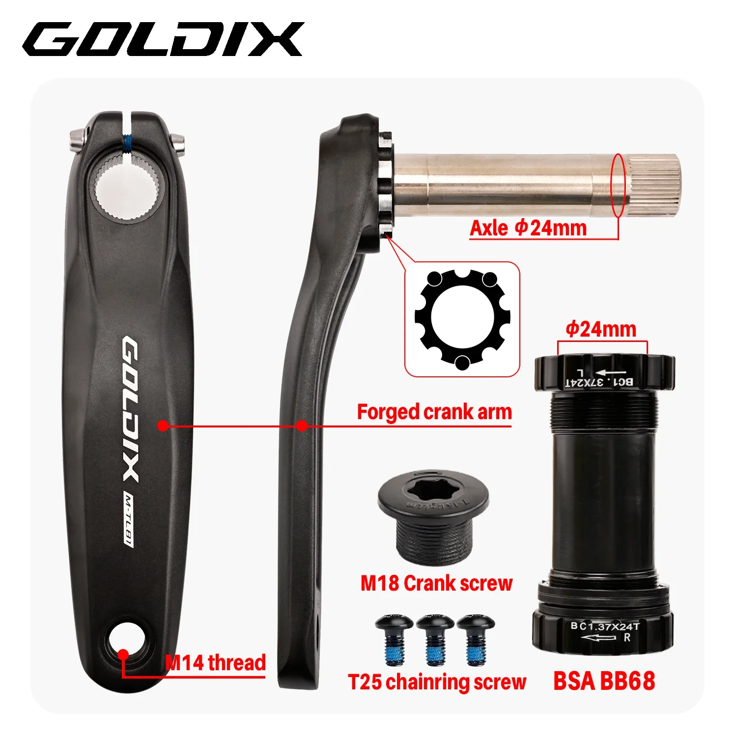 Велосипедный шатун GOLDIX XC M – обзор и цена Mountain Biking Xc