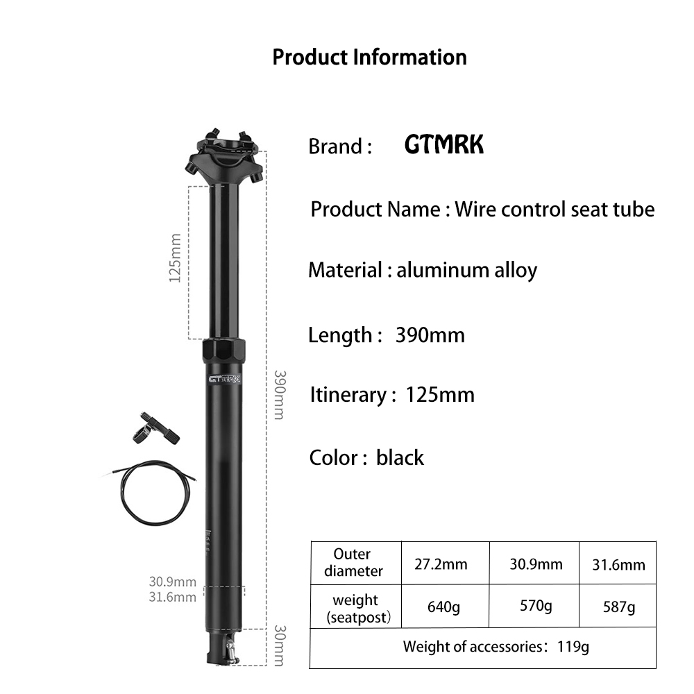 GTMRK Велосипедный подседельны – обзор и цена Dropper Post Remote